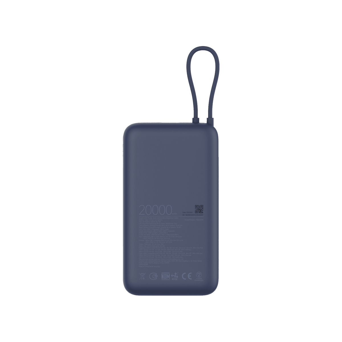 Xiaomi 33W Power Bank 20000mAh (integrert kabel) GL