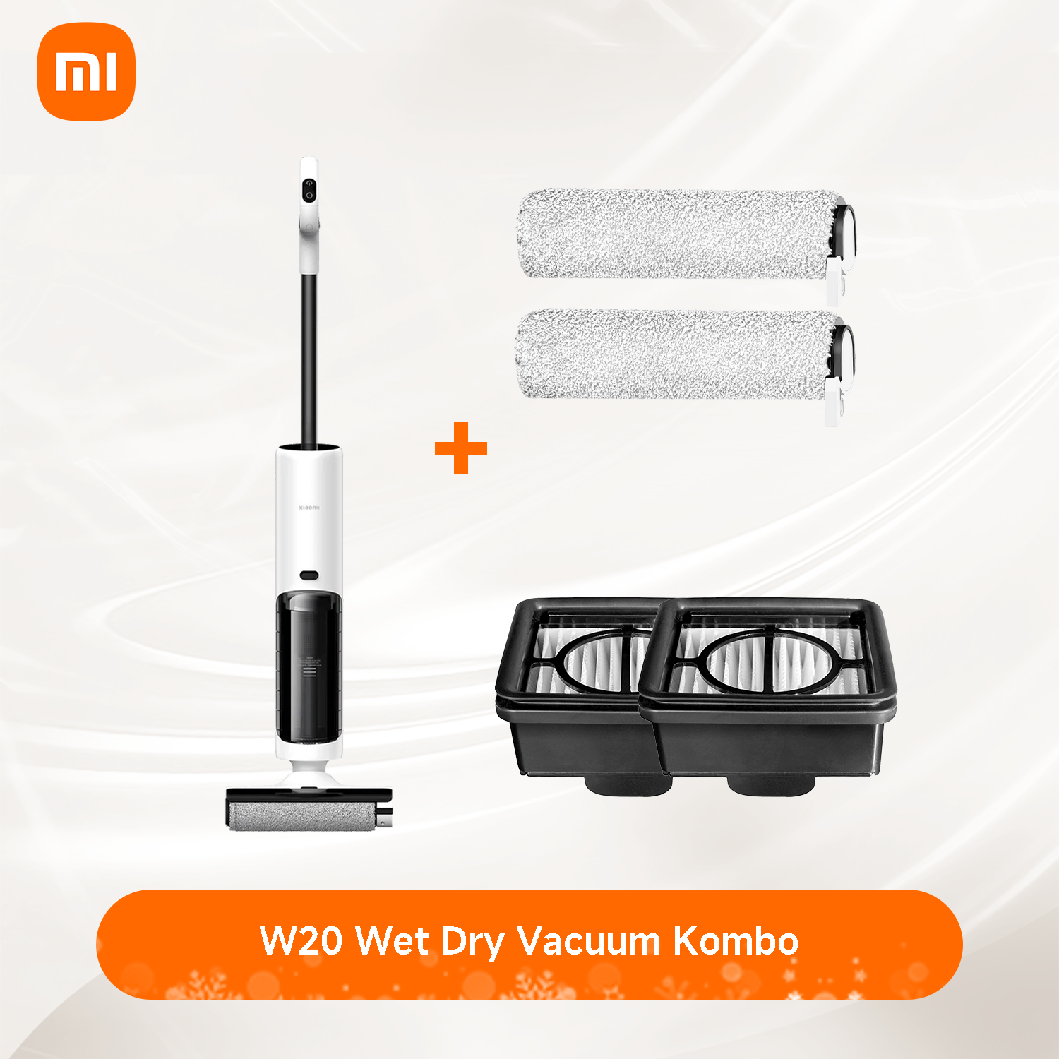 Xiaomi Truclean W20 våt tørr vakuum EU + 2PCS Roller Brush Bar