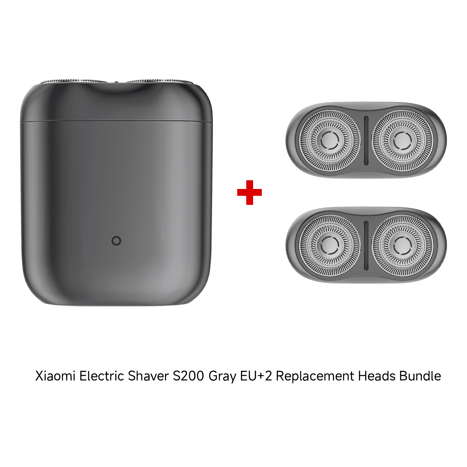 Xiaomi Electric Shaver S200 Gray EU+ 2 Replacement Head Kit Black Bundle