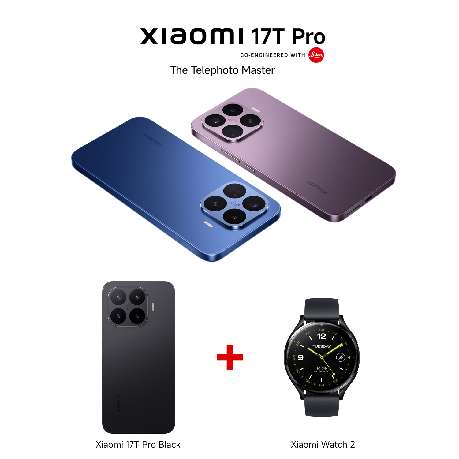 Xiaomi 17T Pro Black 12GB RAM 512GB ROM + Xiaomi Watch 2 Black