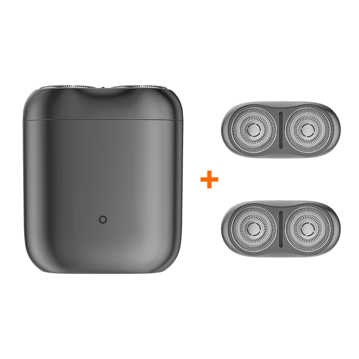 Xiaomi Electric Shaver S200 Gray EU+ 2 Replacement Head Kit Black Bundle