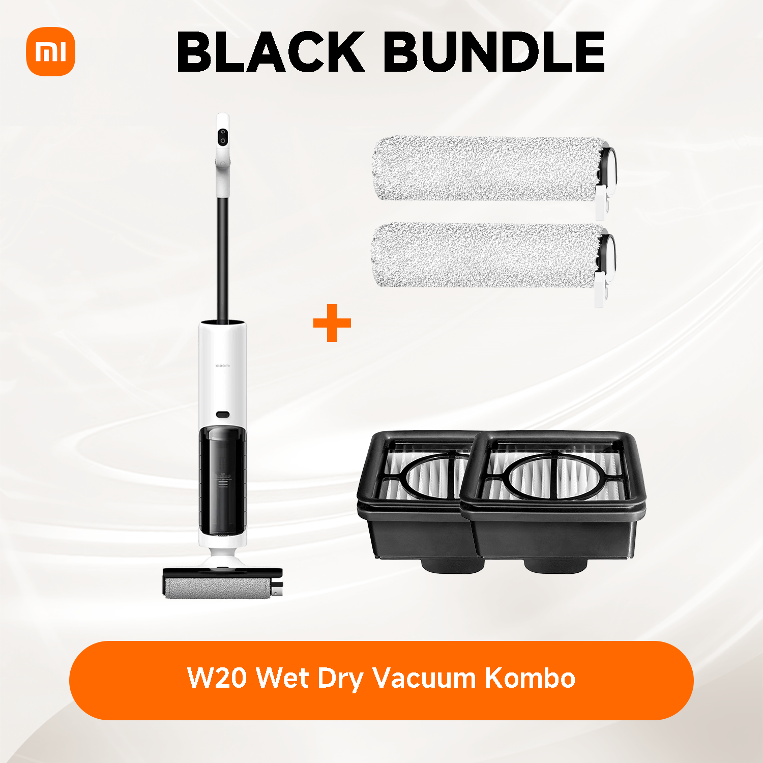 Xiaomi Truclean W20 våt tørr vakuum EU + 2PCS Roller Brush Bar