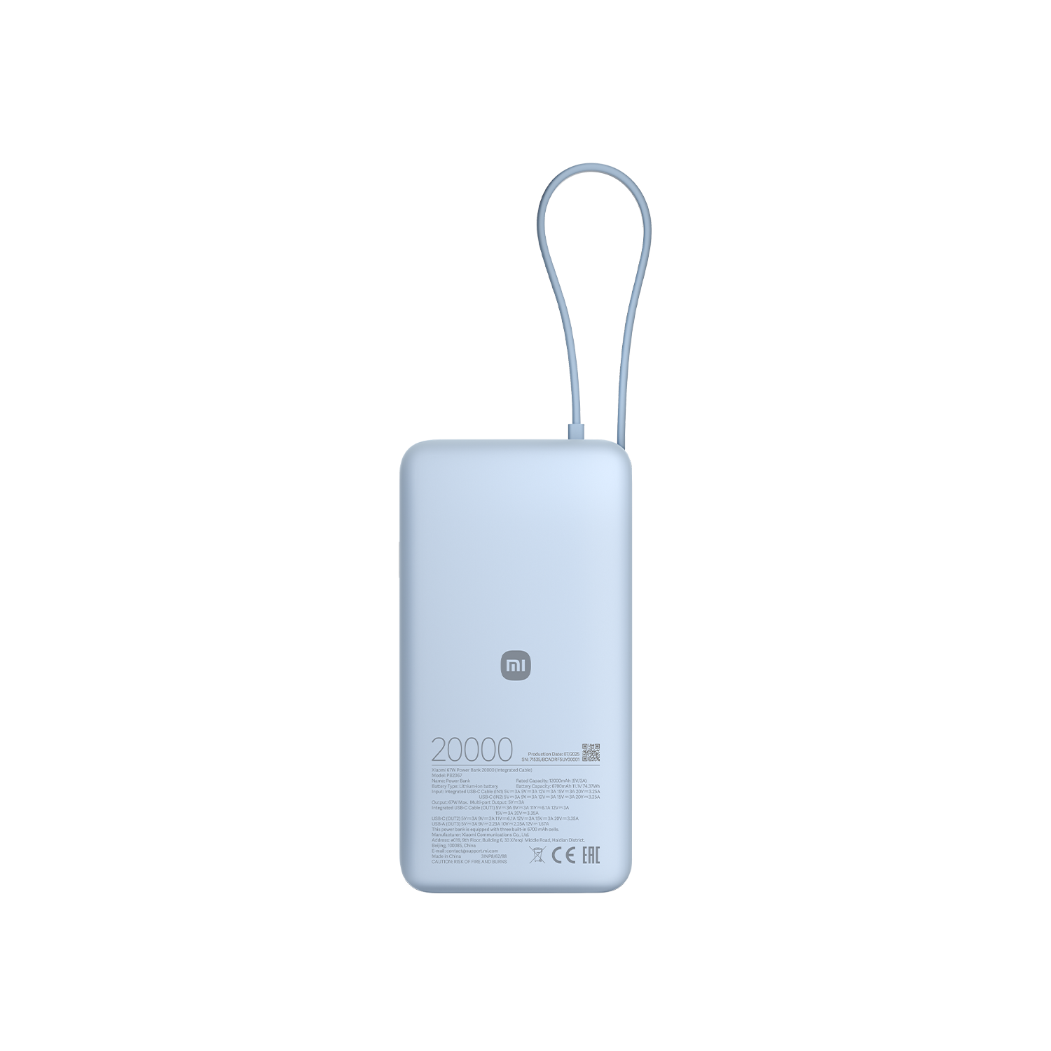 Xiaomi 67W Power Bank 20000 (integrert kabel)