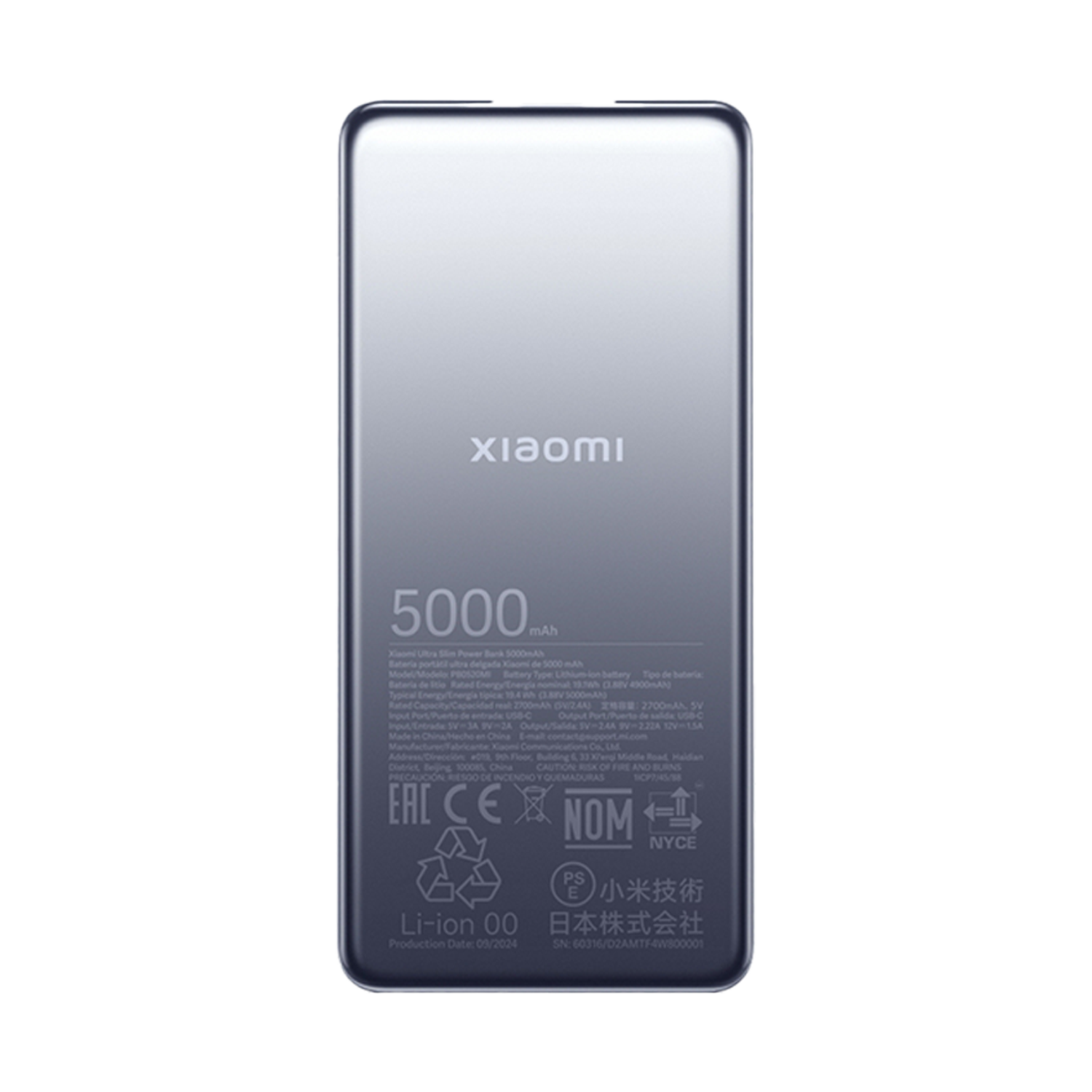 Xiaomi Ultra Slim Power Bank 5000mAh GL