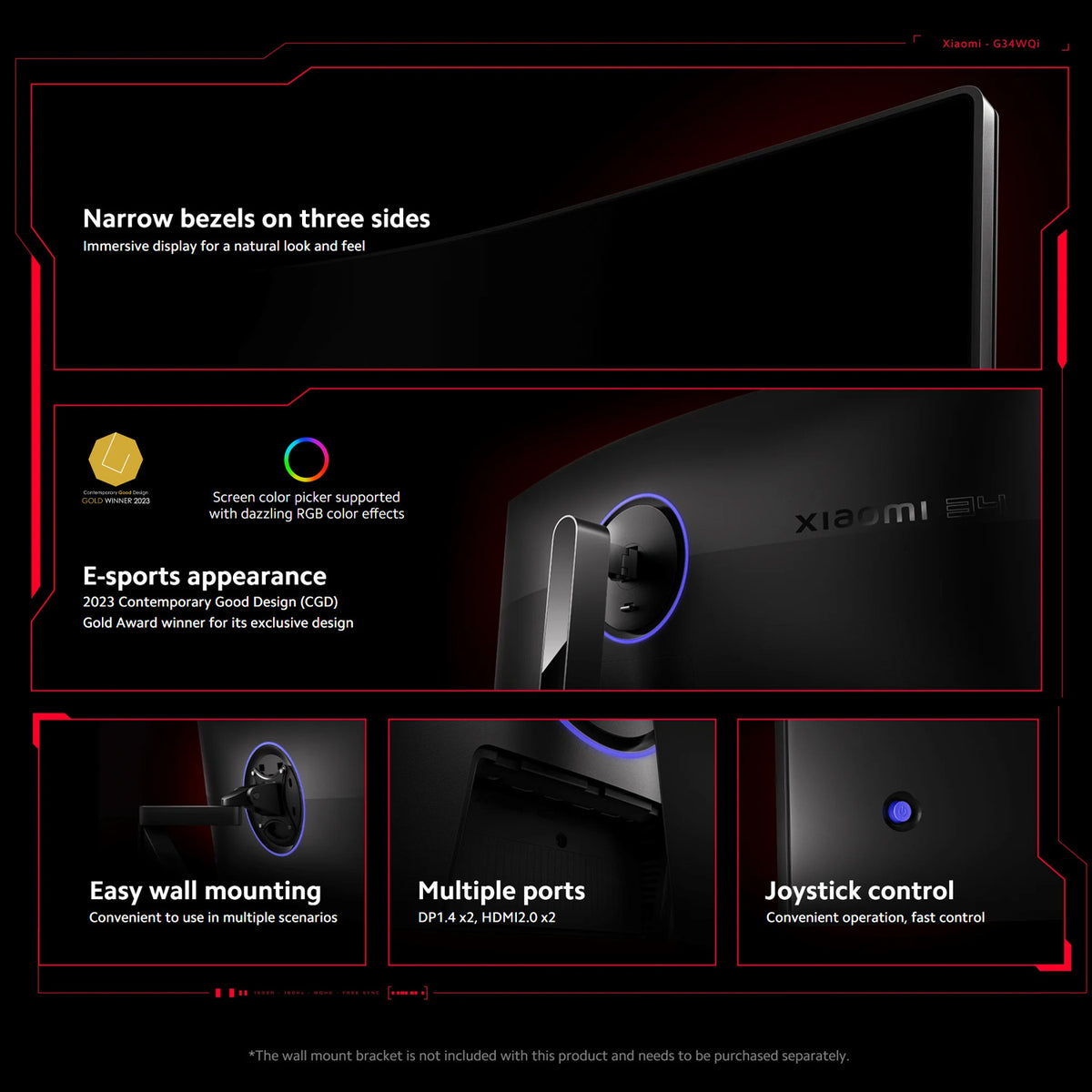 Xiaomi Curved Gaming Monitor G34wQi EU