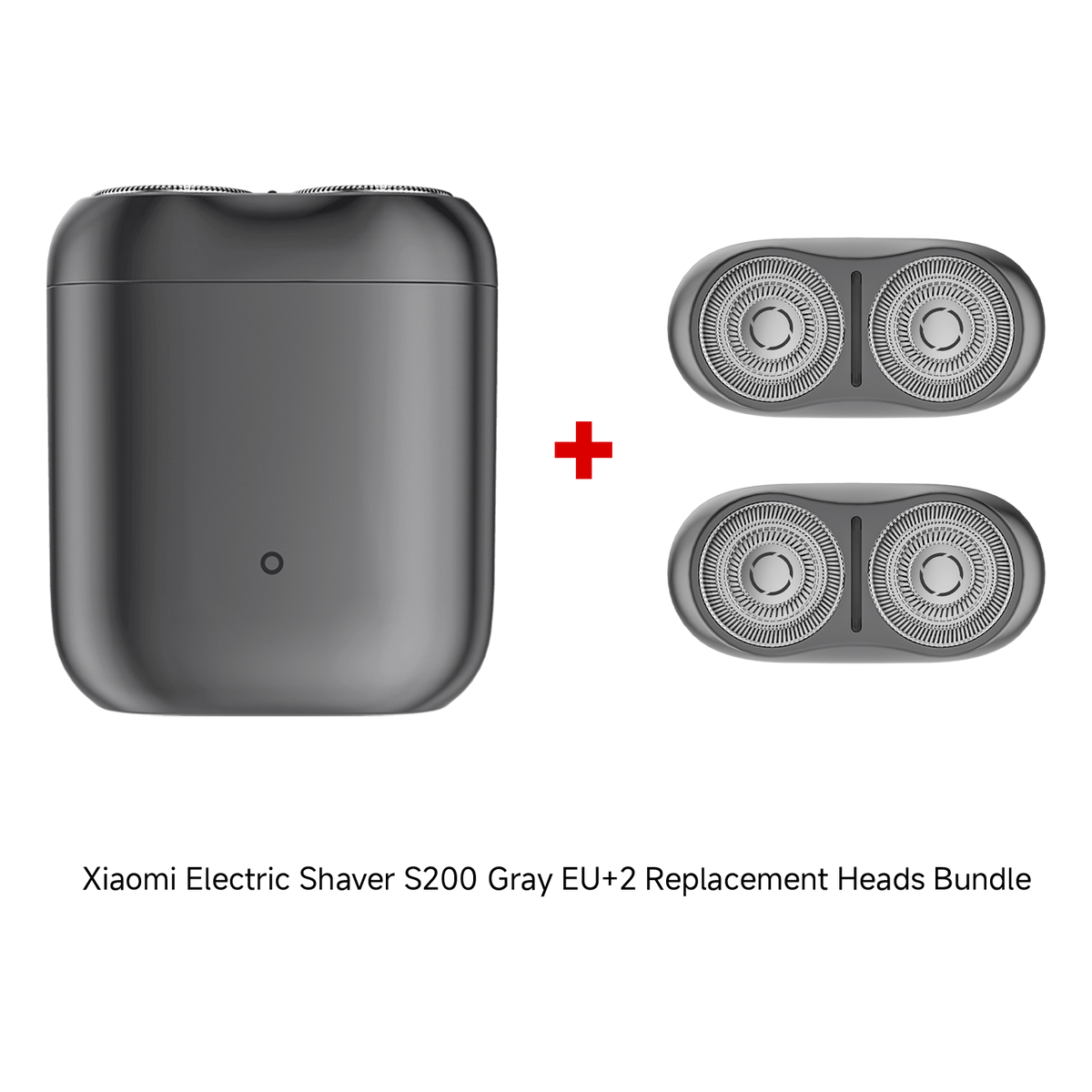 Xiaomi Electric Shaver S200 Gray EU+ 2 Replacement Head Kit Black Bundle