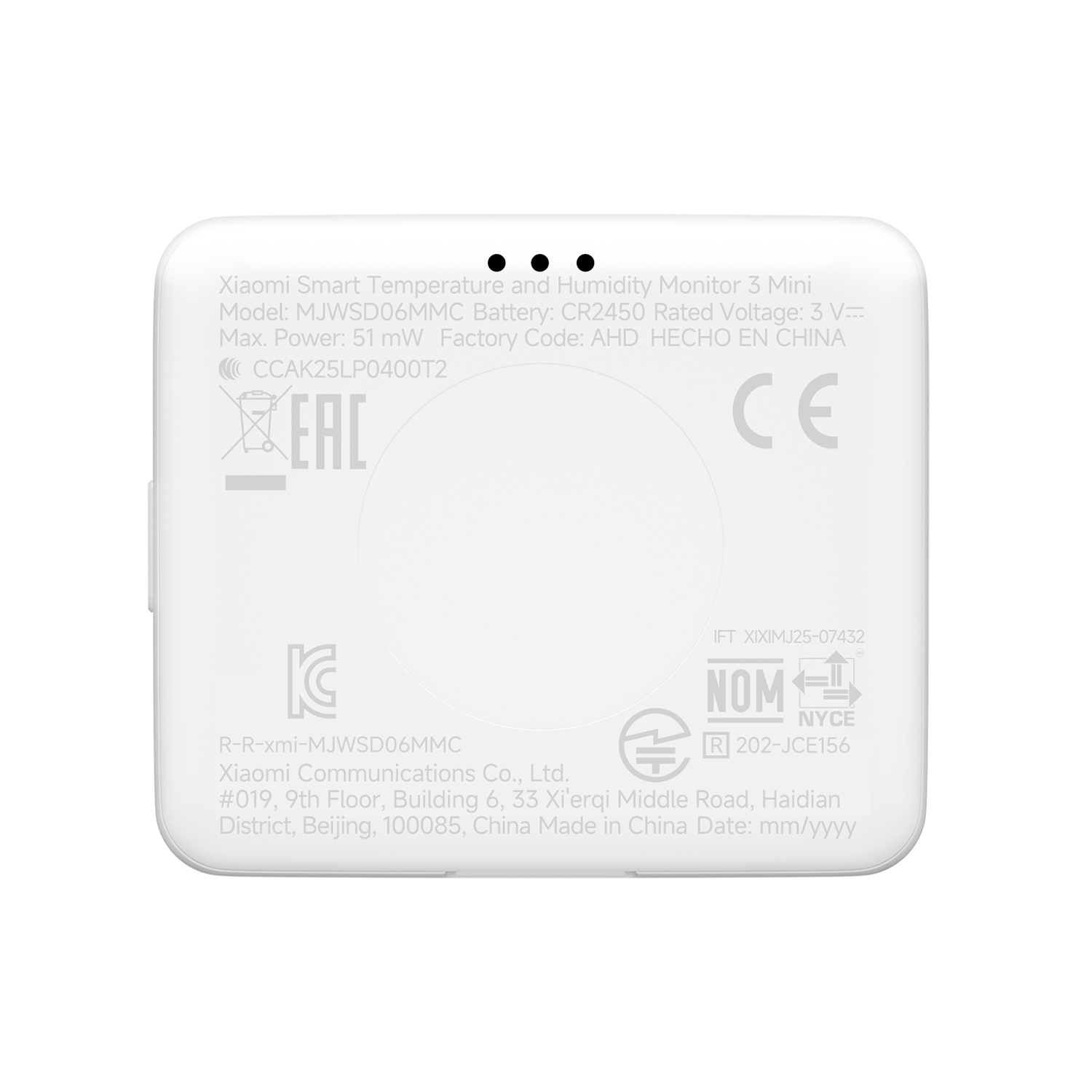Xiaomi Smart temperatur- og luftfuktighetsmåler 3 Mini