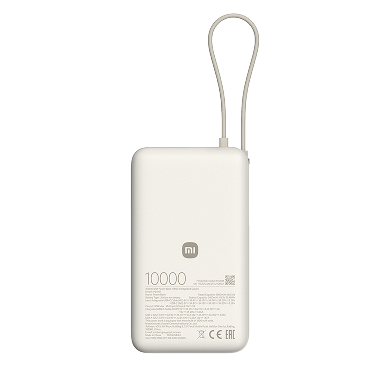 Xiaomi 67W Power Bank 10000 (integrert kabel)