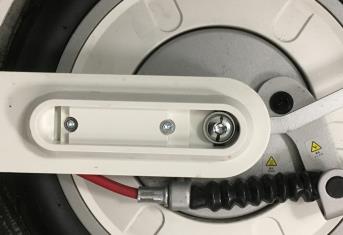 Sete for montering av bakre gaffelreflektor - hvit