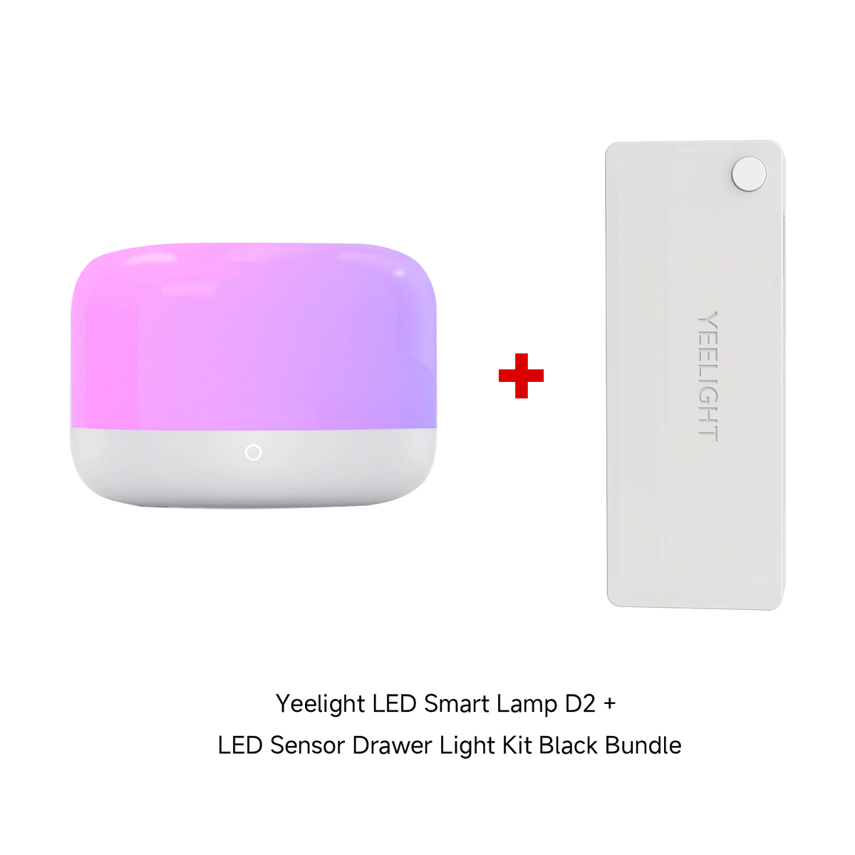 Yeelight LED Smart Lamp D2+ LED-sensorskuffelys-sett svart pakke