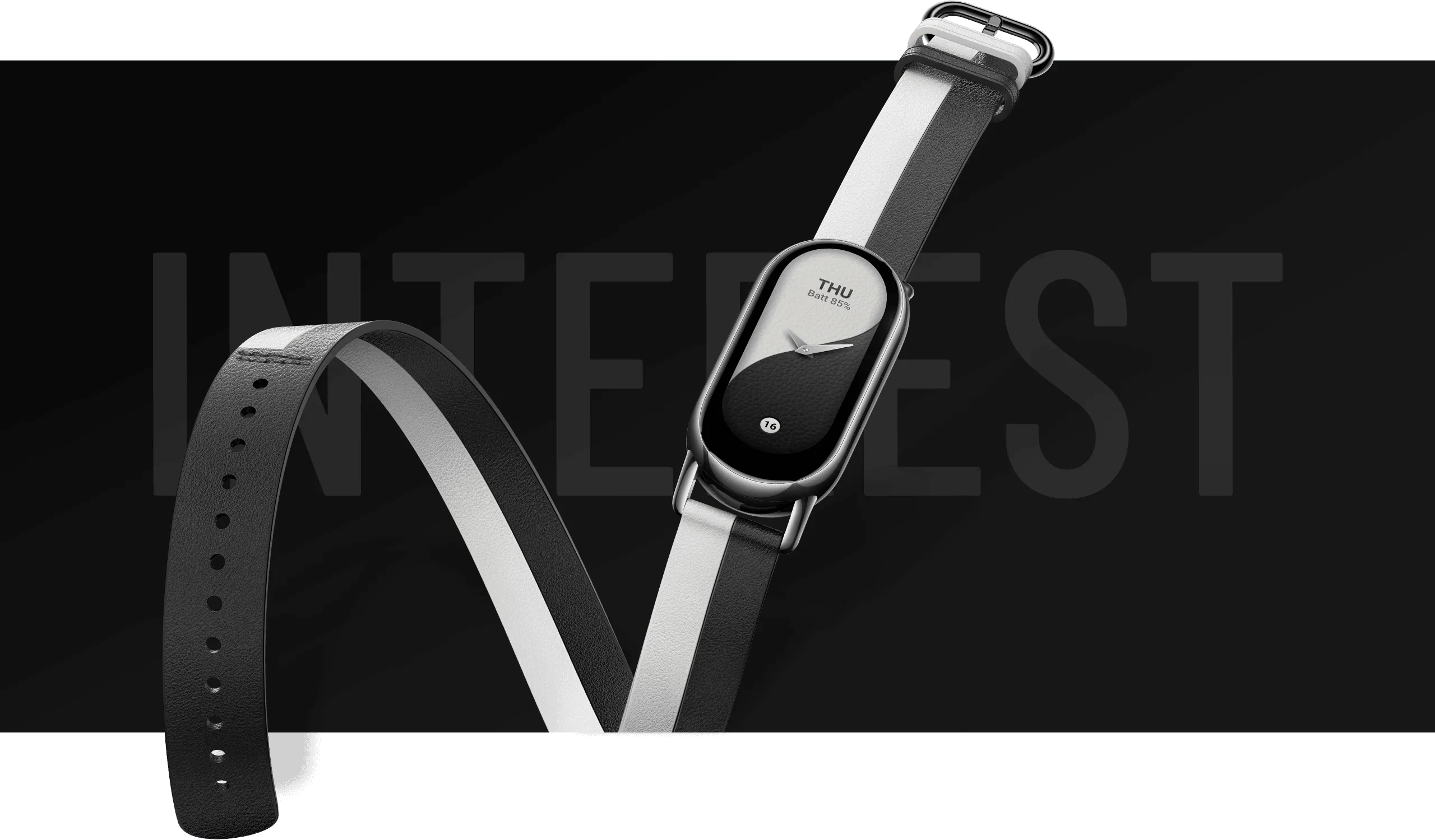 Xiaomi Smart Band 8 Double wrap Black and White
